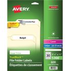 Avery&reg; Filing Labels with TrueBlock&trade; Technology for Laser and Inkjet Printers, 3-7/16" x ?" , White