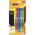 BIC Brite Liner Highlighter, Chisel Tip For Broad Highlighting & Fine Underlining, Assorted Colours, 5-Count