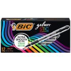 BIC Gel-ocity Extra Smooth Black Gel Pen, Medium Point (1.0 mm), Black Ink Pens, 12-Count Pack, Smooth Writing