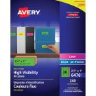 Avery&reg; High Visibility Removable ID Labels for Laser and Inkjet Printers, 2?" x 1"