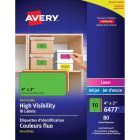 Avery&reg; High Visibility Removable ID Labels for Laser and Inkjet Printers, 4" x 2"