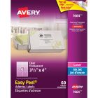 Avery&reg; Rectangle Clear Labels with Easy Peel&reg; 3?" x 4" , for Laser/Inkjet Printers