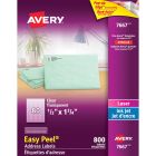 Avery&reg; Rectangle Clear Labels with Easy Peel&reg; ½" x 1¾" , for Laser/Inkjet Printers