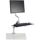 Safco 2130SL Desk Mount for Monitor, Keyboard - Silver