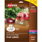 Avery&reg; Glossy White Oval Labels 1½" x 2½" , Permanent Adhesive, for Laser and Inkjet Printers