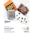 Avery&reg; Kraft Brown Round Labels 2½" Diameter, Permanent Adhesive, for Laser and Inkjet Printers