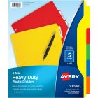 Avery&reg; Plastic Tab Dividers w/ White Labels