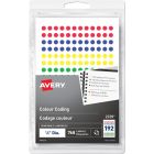 Avery&reg; Removable Colour Coding Labels Handwrite, ¼" , Assorted Colours