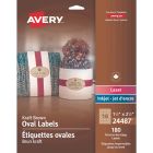 Avery&reg; Kraft Brown Oval Labels
