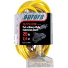 Aurora Tools XC497 Outdoor Vinyl Extension Cords with Light Indicator - Triple Tap