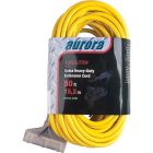 Aurora Tools XC498 Outdoor Vinyl Extension Cords with Light Indicator - Triple Tap