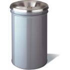 Justrite Cease-Fire Waste Receptacle, Safety Drum Can with Aluminum Head, 15 Gallon (57L)