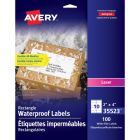 Avery&reg; Waterproof Labels 2" x 4" , Permanent Adhesive, for Laser Printers