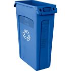 Rubbermaid 3540-07 Slim Jim with Venting Channels - Recycling (Lid & Dolly Sold Separately)