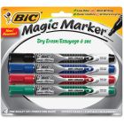 BIC Intensity Advanced Dry Erase Markers, Fine Point, Assorted Colours, 4-Count Pack, Dry Erase Markers for College Supplies and School Supplies