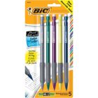 BIC Pencil Extra Comfort Mechanical Pencil, Medium Point (0.7 mm), Black, Soft Grip For Comfort & Added Control, 5-Count