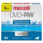 Maxell DVD Rewritable Media - DVD-RW - 2x - 4.70 GB - 5 Pack Jewel Case