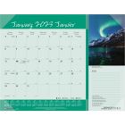 Blueline Canadian Provinces Monthly Desk Pad Calendar 22"x 17" , Bilingual