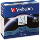 Verbatim DVD Recordable Media - DVD-R - 4x - 4.70 GB - 5 Pack Jewel Case