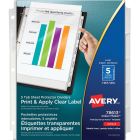 Avery&reg; Print & Apply Clear Label Sheet Protector Dividers Index Maker&reg;