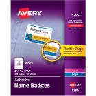 Avery&reg; Flexible Name Badges for Laser and Inkjet Printers, 3?" x 2?" , White
