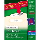 Avery&reg; Filing Labels with TrueBlock&trade; Technology for Laser and Inkjet Printers, ?" x 3-7/16" , White