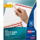 Avery&reg; Print & Apply Clear Label Dividers with Index Maker&reg; and Easy Apply&trade; Labels for Laser and Inkjet Printers, 8 tabs, 5 sets