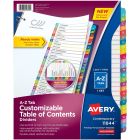 Avery&reg; Ready Index&reg; Customizable Table of Contents Dividers for Laser and Inkjet Printers, A-Z tabs, 1 set