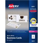 Avery&reg; Printable Business Cards, 2" x 3.5" , White, 2500 Cards (05911)