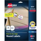 Avery&reg; High-Visibility Labels for Inkjet Printers, 1½" Diameter, White