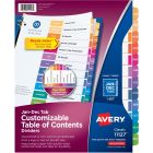 Avery&reg; Ready Index(R) Monthly Dividers, Customizable Table of Contents, Classic Multicolor Tabs, 1 Set (11127)