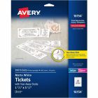 Avery&reg; Event Tickets with Tear-Away Stubs for Laser and Inkjet Printers, 1¾" x 5½"