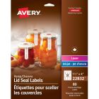 Avery&reg; Hemp Lid Seal Labels 1½" x 4" , Permanent Adhesive, for Laser and Inkjet Printers
