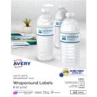 Avery&reg; Durable White Wraparound Labels 9¾" x 1¼" , Permanent Adhesive, for Laser and Inkjet Printers
