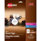Avery&reg; Printable Round Tags with Strings 2" Diameter, for Laser and Inkjet Printers