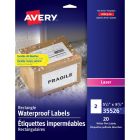 Avery&reg; Waterproof Labels 5½" x 8½" , Permanent Adhesive, for Laser Printers