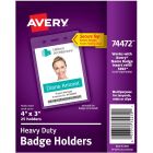 Avery&reg; Vertical Name Badge Holders, 4" x 3"