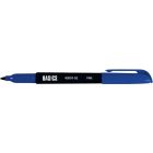 Basics&reg; Permanent Markers Pen Style Fine Tip Blue 12/box