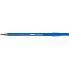Basics&reg; Rubber Barrel Stick Pen Medium Point Blue 12/box