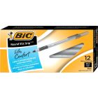 BIC Round Stic Grip Extra Comfort Black Ballpoint Pens, Medium Point (1.2mm), 12-Count Pack, Excellent Writing Pens With Soft Grip for Superb Comfort and Control