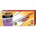 BIC Cristal Xtra Smooth Ballpoint Pen, Medium Point (1.0mm), Red, For Everyday Writing Activities, 12-Count