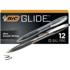 Bic Glide Atlantis Medium Retractable Ball Pen - Black