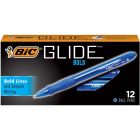 Bic Glide Velocity Bold Retractable Ball Pen - Blue