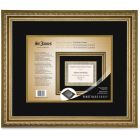 First Base Awards & Certificate Frame. Florentine Gold Double Mat