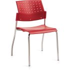 Global Armless Stacking Chair with Polypropylene Seat and Back