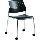 Global Sonic Armless Stacking Chair with Casters