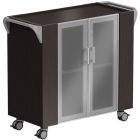 Global Serving Cart with Glazed Doors