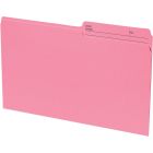 Basics&reg; Coloured Reversible File Folders Legal Pink 100/box
