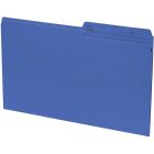 Basics&reg; Coloured Reversible File Folders Legal Dark Blue 100/box