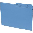 Basics&reg; Coloured Reversible File Folders Letter Blue 100/box